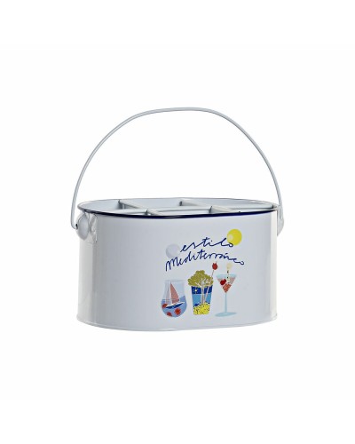 Jääkulho DKD Home Decor Valkoinen Monivärinen Metalli 24,5 x 17 x 13 cm