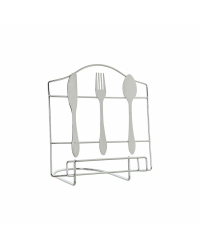 Hållare DKD Home Decor Bestick Silvrig Metall Plast 23 x 15 x 22 cm