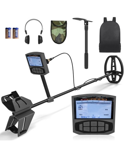 Professional Metal Detector with 5 Modes, IP68 Waterproof & Backlit LCD