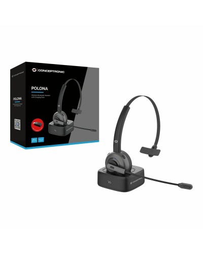 Conceptronic Polona Bluetooth Headphones Black - Wireless Sports
