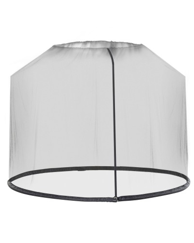 3x2.3 m Patio Umbrella Mosquito Net Adjustable Fine Mesh Zippered Closure Black