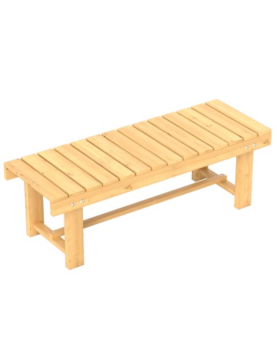 Waterproof 2-Seater Outdoor Bench Fir Wood Garden Patio, Up to 250kg, 110x38x35cm
