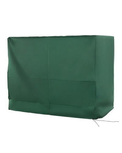  Copertura per Dondolo da Giardino a 3 Posti in Tessuto Oxford con Chiusura a Corda, 240x133x185 cm, Verde