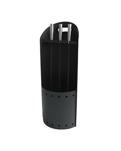 Utensili da Camino in Acciaio Inossidabile Nero DKD Home Decor - 23 x 16 x 61 cm
