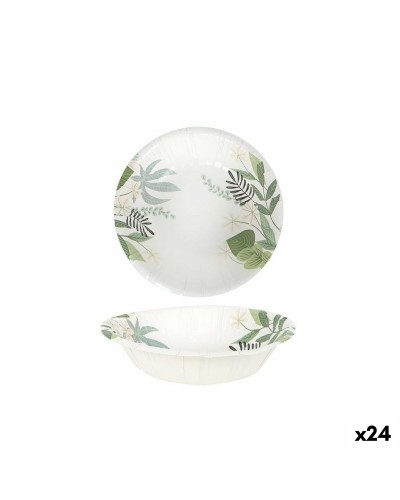 Tallriksset Algon Engångsanvändning Papp Blommig 6 Delar 450 ml (24 antal)