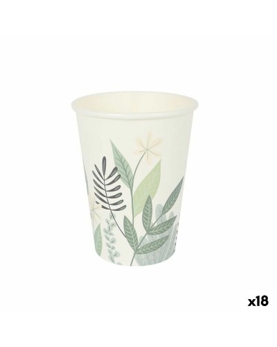 Glasset Algon Engångsanvändning Papp Blommig 8 Delar 330 ml (18 antal)