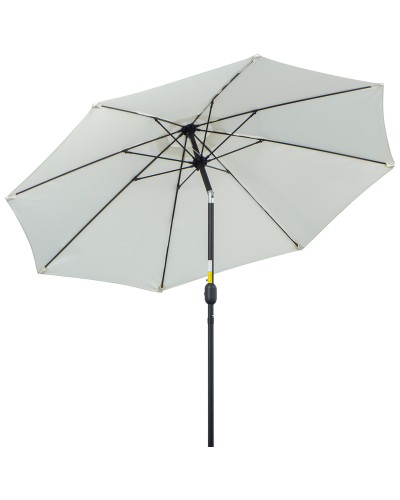 Round Garden Parasol with Crank and 3-Level Tilt, Ø265x240 cm, Cream