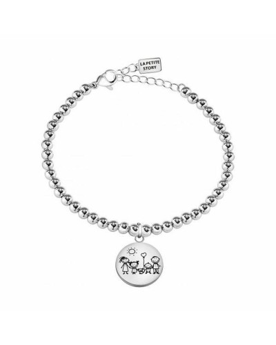 La Petite Story Pulsera de Mujer LPS05AQL06 - Plata, Cristales
