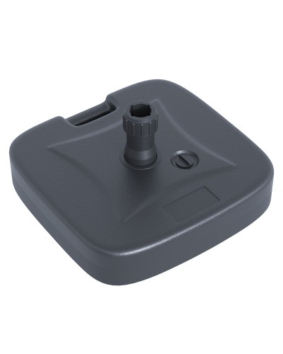  Base per Ombrellone da Giardino in HDPE, Basamento per Ombrellone con Maniglia, Supporto per Ombrelloni con Pali Ø38mm, Riempib
