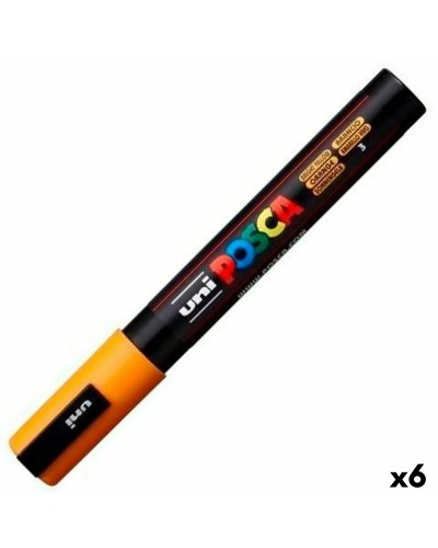 POSCA PC-5M Arancio - Pennarelli Punta Media 2.5mm - Set 6 Pezzi

