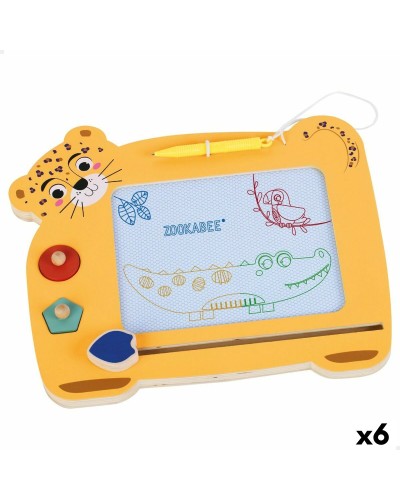 WOOMAX Tableau Magique Tigre Zookabee - Bois, 30cm - Set 6 Pièces

