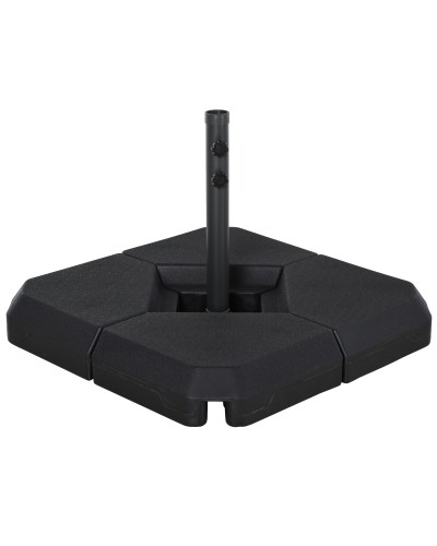  Base per Ombrellone da Giardino in HDPE, Basamento per Ombrellone, Supporto per Ombrelloni 48mm, Riempibile con 60 kg di Acqua 