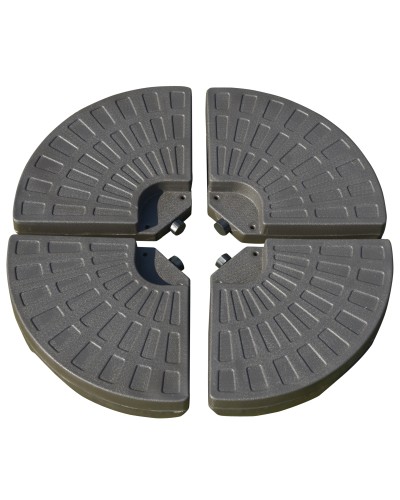 Cantilever Umbrella Base with Cross Frame, 4-Piece HDPE Tile Set 66x45x10cm