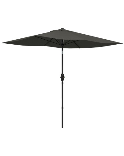 Rectangular Garden Umbrella 2x3 m Tilting Crank Lift, Grey