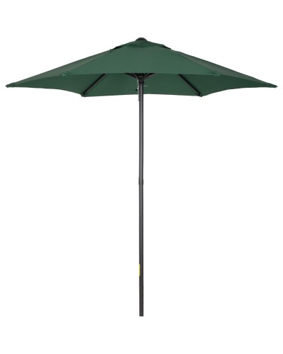  Ombrellone da Giardino 2x2 m a 6 Stecche con Presa d'Aria, in Alluminio, Metallo e Poliestere Verde