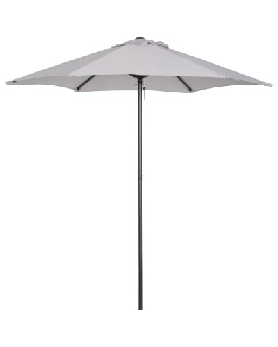 2x2 m Garden Umbrella with Central Pole, Aluminum Outdoor Parasol, Light Grey