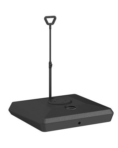 Cantilever Umbrella Base HDPE with Handle and Wheels Water/Sand Fillable 95x95x117 cm Black