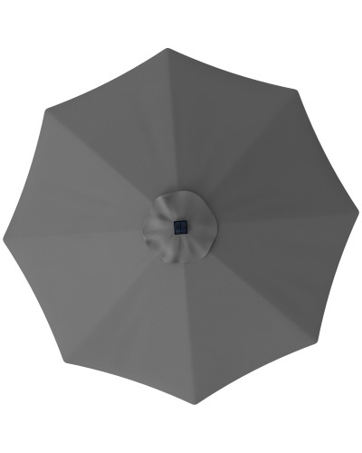 3m 8-Rib Umbrella Replacement Canopy, UV 50+ Polyester, Grey
