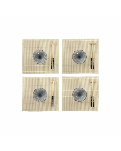 Sushiset DKD Home Decor 14,5 x 14,5 x 31 cm Svart Stengods Orientalisk (16 Delar)