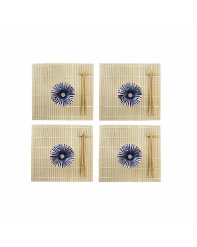 Sushi-Set DKD Home Decor | Orientalisches Steingut Blau Weiß | 16-teilig | 14,5 x 14,5 x 31 cm
