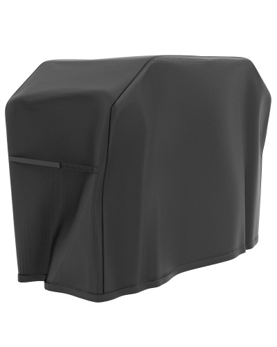 Oxford Fabric Rectangular BBQ Cover with Strap and Fasteners, 124x61x91 cm, Black