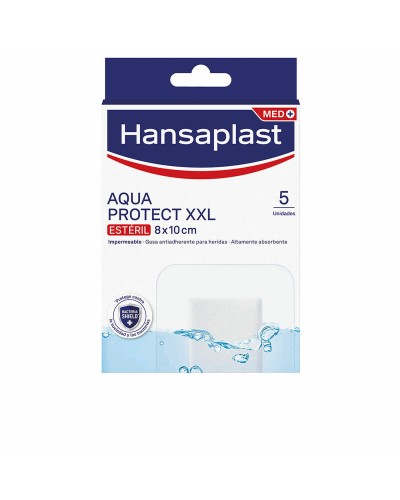 Hansaplast Aqua Protect XXL: Wasserdichte Pflaster 8x10cm (5 Stück) - Wundschutz

