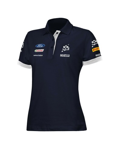 Polo de Mujer Sparco S013007 Azul Marino, Manga Corta - Talla S
