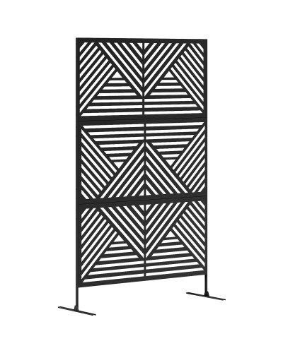 Decorative Outdoor Privacy Screen and Climbing Plant Trellis, 122x45x198 cm, Black