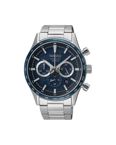 Seiko SSB445P1 Orologio Uomo Argentato Cronografo Quarzo
