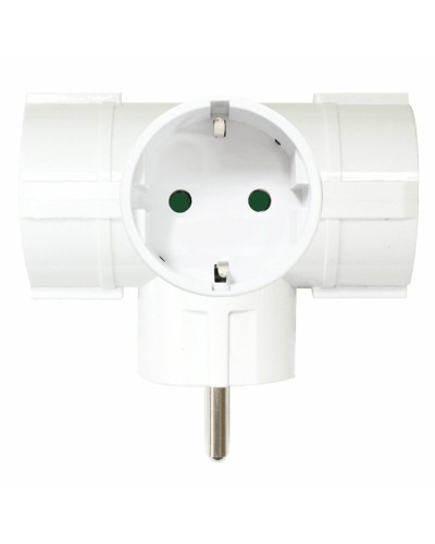 Adaptateur de Prise Silver Electronics 3500W Blanc 220V - Fiche Universelle
