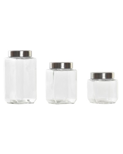 Ensemble de 3 bocaux DKD Home Decor de 750 ml : organisation élégante pour la maison.
