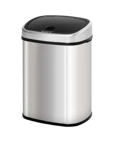 58L Sensor Trash Can, Infrared Motion Sensor, Kitchen Bathroom Bin, Steel ABS, 40.9 × 28.9 × 68cm
