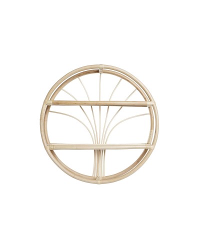 Estantería colgante DKD Home Decor de ratán natural con 2 estantes (60 x 14 x 60 cm)
