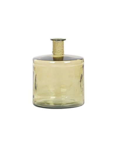 Vaso DKD Home Decor Ambra Corda | Vetro Temperato | 35 x 35 x 45 cm