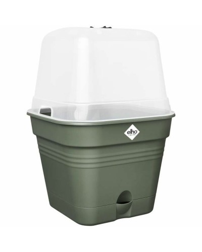 Elho Square Blumentopf aus Kunststoff, Ideal für Zimmer- und Outdoor-Pflanzen
