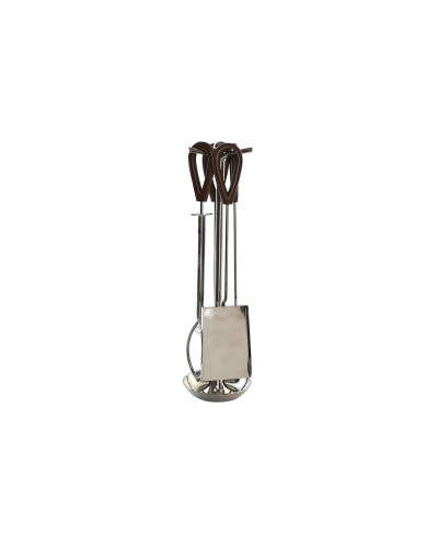 Utensili per Camino DKD Home Décor in Acciaio Inox, 15 x 15 x 62 cm