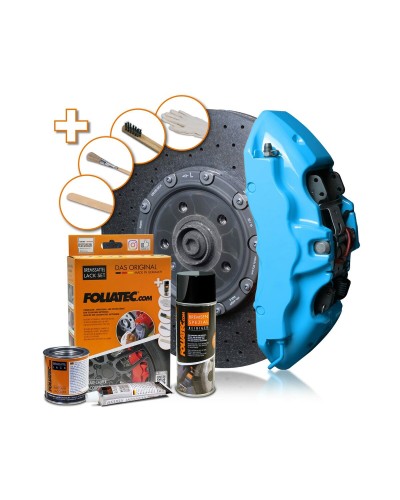 Foliatec Juego de Pintura para Pinzas de Freno Azul Cielo (3 Piezas) - Pintura para Coche Resistente
