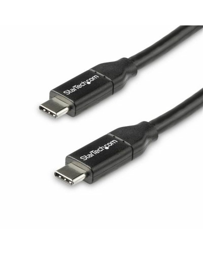 Startech Cable USB-C 2.0 Blanco/Negro - 50cm - Carga y Transferencia de Datos
