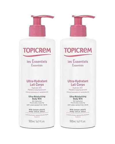 Moisturing Body Milk Topicrem   500 ml x 2