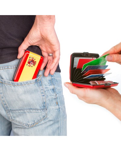 Card Holder Men Women Slim Leather RFID Blocking - Stylish & Secure
