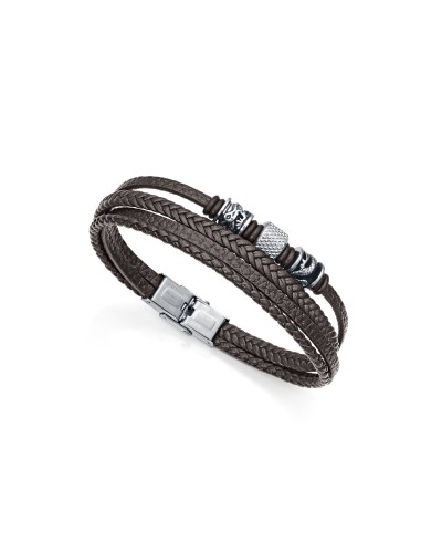 Viceroy Bracelet Homme Acier Noir Maille Milanaise 21cm - Élégant
