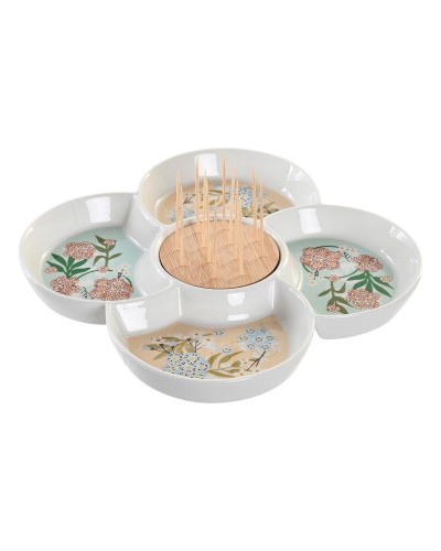 Vassoio Aperitivo Verde in Gres 22x22x3cm | DKD Home Decor