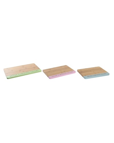 Tabla de Cortar DKD Bambú Azul Verde Rosa 33,5x22,4x1,2cm
