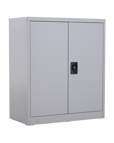 Mobile Cabinet Adjustable Shelf Safety Lock for Home Office Garage Steel 80x40x92.5cm Grey