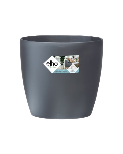 Maceta Elho Redonda de 39 cm en Polipropileno Negro - Perfecta para Interior y Exterior.
