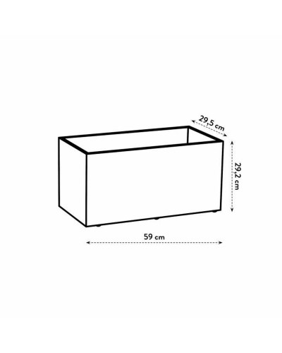 Vaso Elho Rettangolare Moderno in Plastica Bianco | 59 x 30 x 29 cm