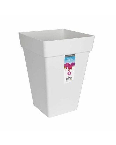 Elho Square Topf Weiß 37 cm aus Kunststoff - Ideal für Innen-, Außen- und Gartenpflanzen
