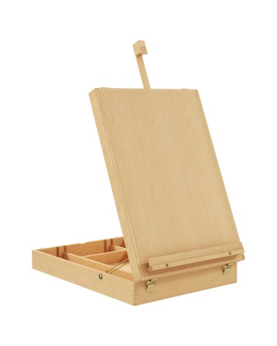  Cavalletto da Tavolo in Legno Pieghevole con Altezza e Angolazione Regolabile