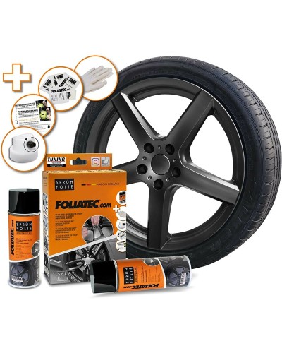 Nestemäinen kumi autoille Foliatec Antrasiitinharmaa metalli 2 x 400 ml