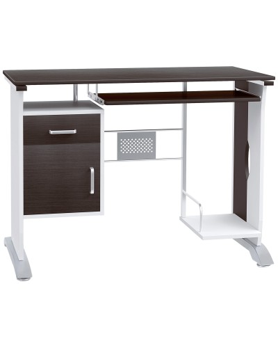Computer Desk with PC Shelf, Bedroom and Office Desk with Drawer, Wood 100x52x75 cm
